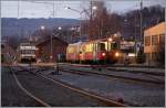 mvr-cev Late afternoon ambient in Blonay.
GTW to Vevey and BDeh 2/4 with his Bt 222 to les Pleiades. 
04.02.2011