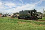 MBS 451 was guest with the SGB in Goes on 10 September 2016. Behind the loco a troupe of reenactors stage a Dutch 1970s military camp.