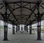 The beautiful old station platform roof at Roosendaal pictured on September 5th, 2009.