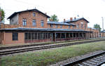 Sławno railway station in the northern Part of Poland. Date: August 21 2020.