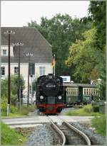 Rasender Roland Will bee arriving in a few moment in Baabe:  R�BB 994011-5 with a local train to Binz LB. 
16.09.2010. 