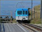 rb-rigi-bahnen RB unit 23 is leaving the station Rigi Kulm on August 4th, 2007. 