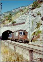 re-425-bls-re-4-4 The BLS Re 4/4 175 on the way to Brig by Hohtenn. 
Mai 1995