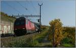 Re 460 Re 460 081-3 with an IR to Geneva by Cully.
22.10.2011