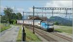 Re 460 Re 460 020-1 'ide� suisse' with his IC to St. Gallen by Oron.
06.08.2010 
