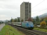 Re 460 The SBB Re 460 071-4 with his IR 9067 to Konstanz by Grenchen.
19.10.2010