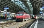 Re 460 SBB Re 460 000-3 with his IR 1718 from Brig to Geneva in Lausanne.
07.01.2011