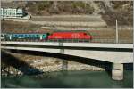 Re 460 A SBB Re 460 on the Rhone-Bridge by Leuk.
21.01.2011 