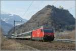 Re 460 Re 460 073-0 with an IR to Brig by Sion. 
14.02.2011