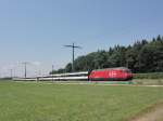 Re 460 with IR to Schaffhausen, Lyssach, 07.07.2011  ...