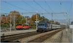 Re 460 Re 460 050-8 'RailAway' is approaching Morges. 
21.10.2011