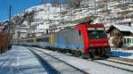 Re 484 SBB Re 484 016 with his CIS EC Basel Milano by Ausserberg.
17.11.2007  