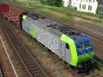 BLS Re 485 017 in Weil am Rhein. 
05.07.2006  ...