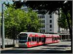 Saarbahn Saarbahn N� 1016 is arriving at the main station of Saarbr�cken on May 29th, 2011.