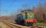 Diesel loc 643-014 is running through Maribor-Tabor on the way to Tezno yard. /10.12.2013