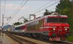 Electric loc 363-025 pull freight train through Maribor-Tabor on the way to Tezno yard. /22.9.2014