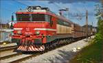 Electric loc 363-031 pull empty ore train through Maribor-Tabor on the way to Koper port. /4.11.2014