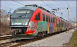 Multiple units 312-115 are running through Maribor-Tabor on the way to Zidani Most. /10.3.2014