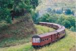 Henschel Thyssen Class M6 - 796 locomotive heading to Badulla is negotiating the  last lap of the S curve in Rozalla incline.