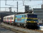 Serie 16 1602 heading a P train, arrives at the station Li�ge Guillemins on March 30th, 2009.