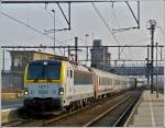 serie-18-siemens-eurosprinter HLE 1811 with the IC 534 Eupen - Oostende is arriving at its final destination on November 12th, 2011.
