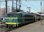 Serie 20 2004 with bilevel cars is leaving the station of Luxembourg City on February 3rd, 2008.