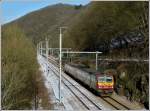 Serie 2000 Z 2020  as RB 3211 Luxembourg City - Wiltz pictured near Goebelsm�hle on February 3rd, 2012.