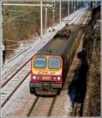 Serie 2000 2007 as RB 3236 Wiltz - Luxembourg City taken near Goebelsm�hle on February 10th, 2012.