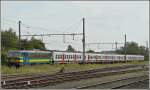 Serie 21 The IR Li�ge Guillemins-Qui�vrain, composed of 2101 and M 4 wagons, arrives on September 12th, 2009 at Saint Ghislain.