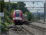 Serie 2200 2206 is arriving at the station of Rodange on August 4th, 2009.