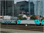HLE 2318 is hauling the TRAXX 2834 and 2801 through ...