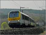 Serie 3000 3002 is hauling the IR Liers-Luxembourg City through Drauffelt on April 14th, 2009