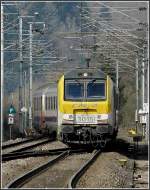 Serie 3000 3015 heading the IR Liers-Luxembourg City is arriving at Wilwerwiltz on February 25th, 2009.