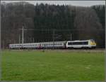 Serie 3000 3015 heading the IR Luxembourg City-Liers is running between Ettelbr�ck and Erpeldange on March 22nd, 2009. 