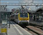 Serie 3000 3002 with bilevel cars is waiting for passengers at the station of Luxembourg City on August 6th, 2010.
