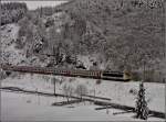 Serie 3000 The IR 114 Luxembourg-Liers is running through the snowy landscape near Clervaux on December 18th, 2010.