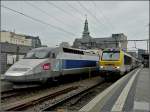 Serie 3000 TGV 538 pictured togther with 3005 in Luxembourg City on June 6th, 2009.