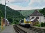 Serie 3000 3005 is hauling the IR 117 Liers - Luxembourg City through the station of Goebelsm�hle on August 1st, 2010.
