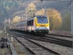Serie 3000 The IR 116 Luxembourg City - Liers is running through the station of Goebelsm�hle on February 24th, 2008.