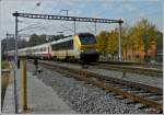 Serie 3000 3010 is hauling the IR 112 Luxembourg City - Liers into the station of Ettelbr�ck on October 24th, 2011.
