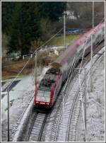 Serie 4000 4006 is heading the IR 3739 Troisvierges - Luxembourg City in Kautenbach on December 25th, 2007.