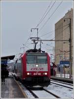 Serie 4000 4018 is heading the IR 3739 Troisvierges - Luxembourg City in Mersch on December 5th, 2010.