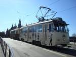 stockholm-djurgardslinjen-nr-7-museumline Tram nr 329 + 618 Djurg�rdsbron 2009 - 04 - 11
