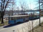 stockholm-djurgardslinjen-nr-7-museumline Tram nr 71 + 196 Belmansro 2009 - 04 - 11