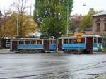 stockholm-djurgardslinjen-nr-7-museumline Tram no 76 + 915 Skansen 2009 - 10 - 25