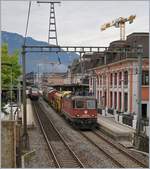 SBB Re 420 247-9 with a Cargo Train in Montreux.