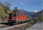The SBB Re 420 327-9 and an Re 6/6 wiht a Cargo Train in Lalden.
25.10.2017