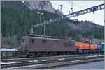The BLS Re 4/4 191 in Kandersteg. The end of use of the BLS Re 474 (Re 425) seems to be foreseeable. A few locomotives are still used in car tunnel traffic, but preparations are already being made to replace them in the form of the BLS Re 465. 

03.01.2024