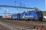 Widmer Rail Servicenb 430 115 hauls one of the many kerosene trains through Pratteln on 13 February 2024.