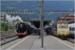 The SNCF 141 R 1244 and the SOB Re 456 in Arth Goldau.